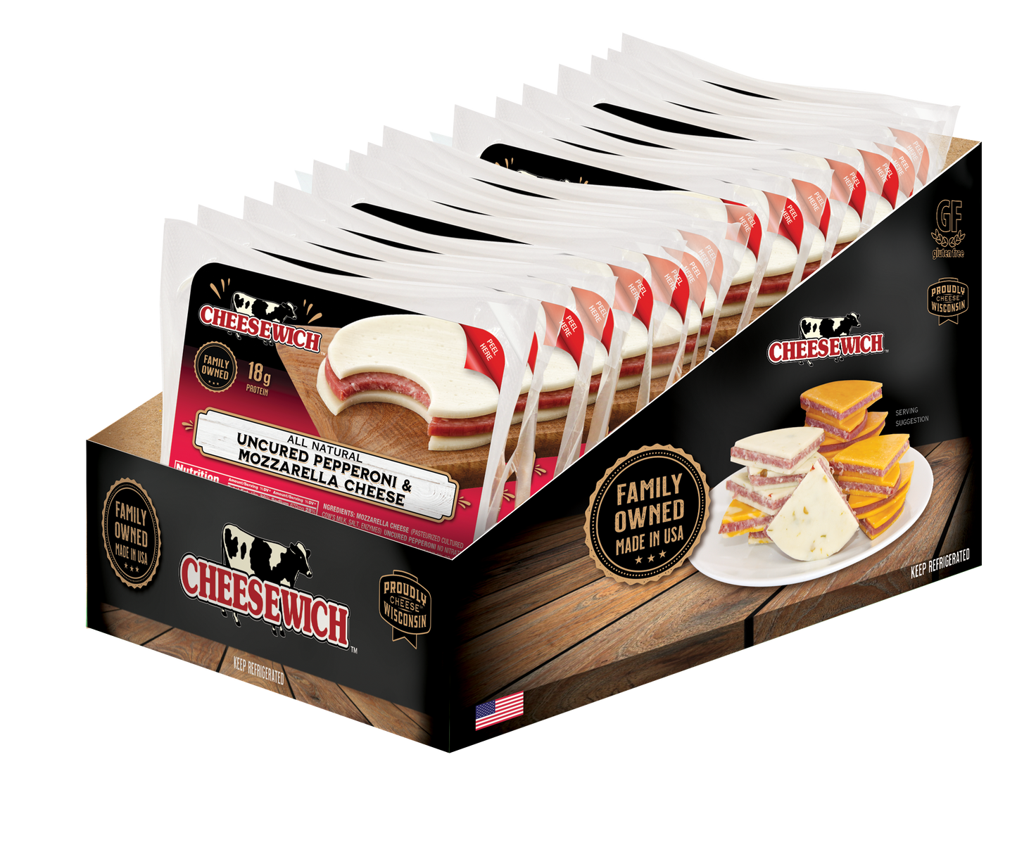 Cheesewich™ All Natural Mozzarella & Pepperoni