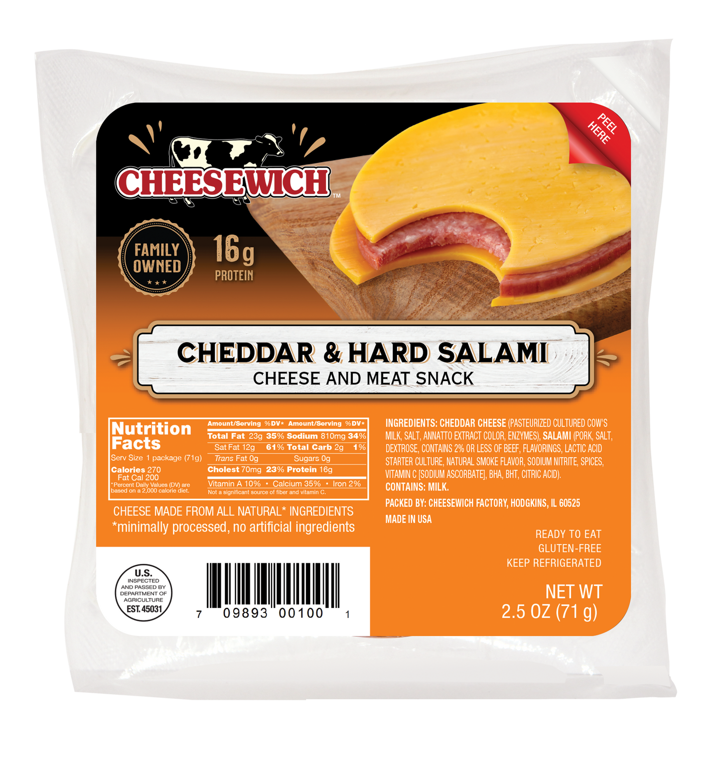 Cheesewich™ Cheddar & Hard Salami