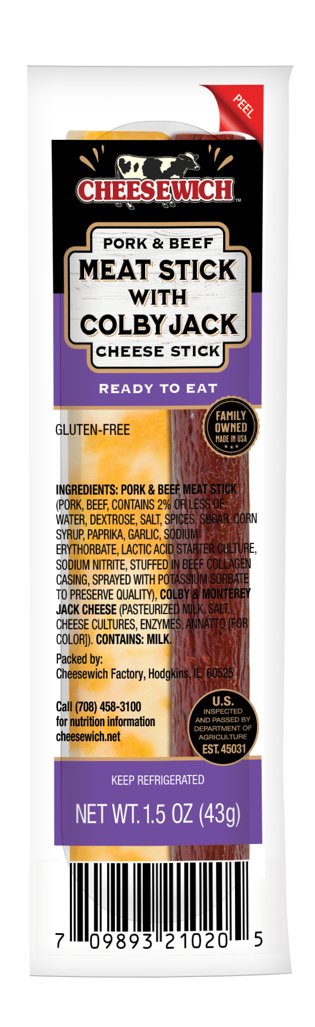 Meat Stick & Colby Jack Cheese