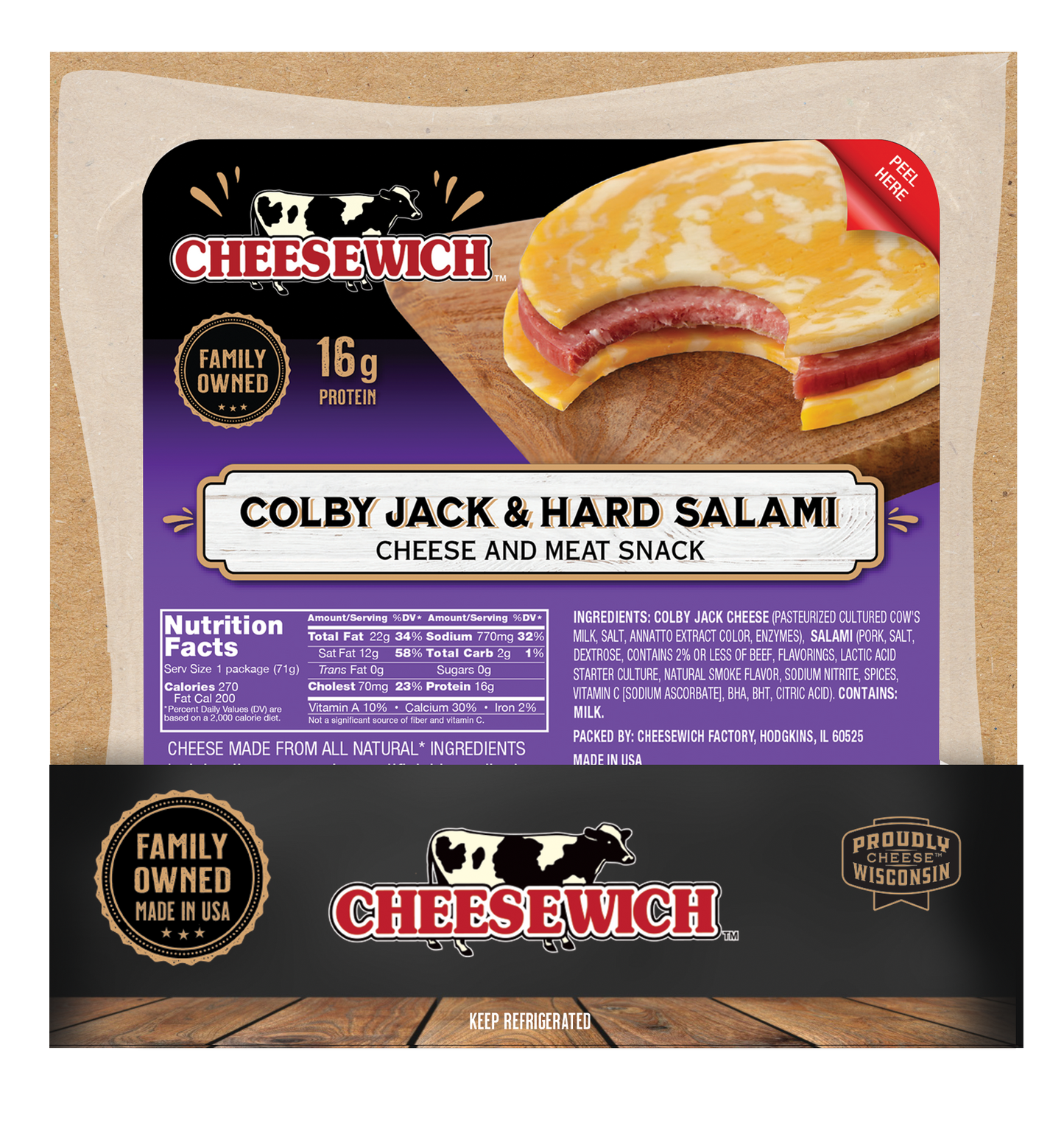 Cheesewich™ Colby Jack & Hard Salami