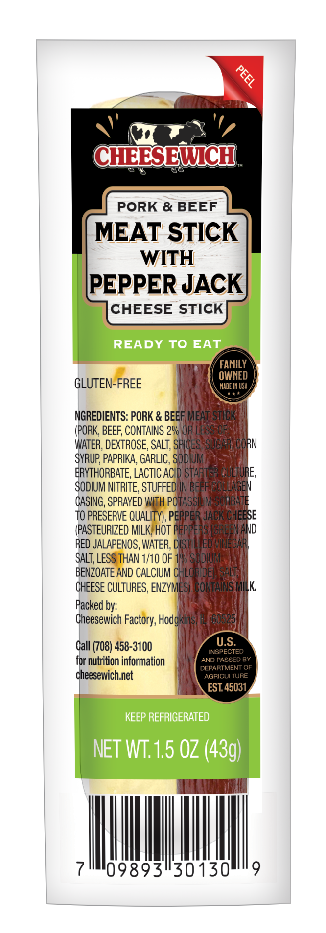 Meat Stick & Pepper Jack Cheese
